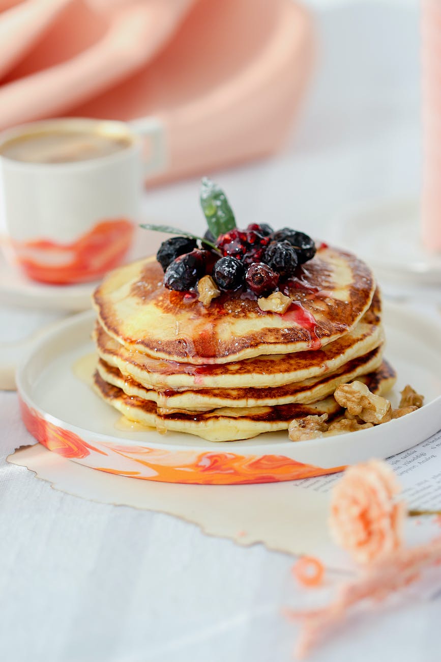 Pancakes with berries and marple syrup kid friendly recipes