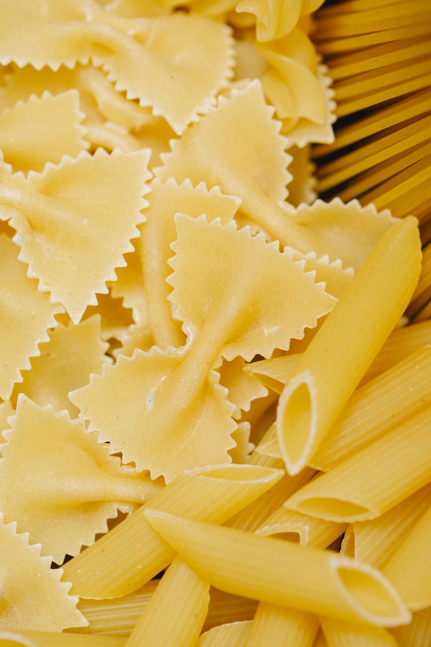 Different types of italian macaroni