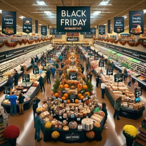 Grocery store on black friday