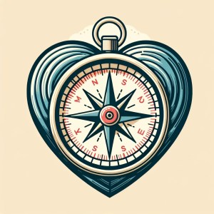Infidelity Meaning with a heart compass.