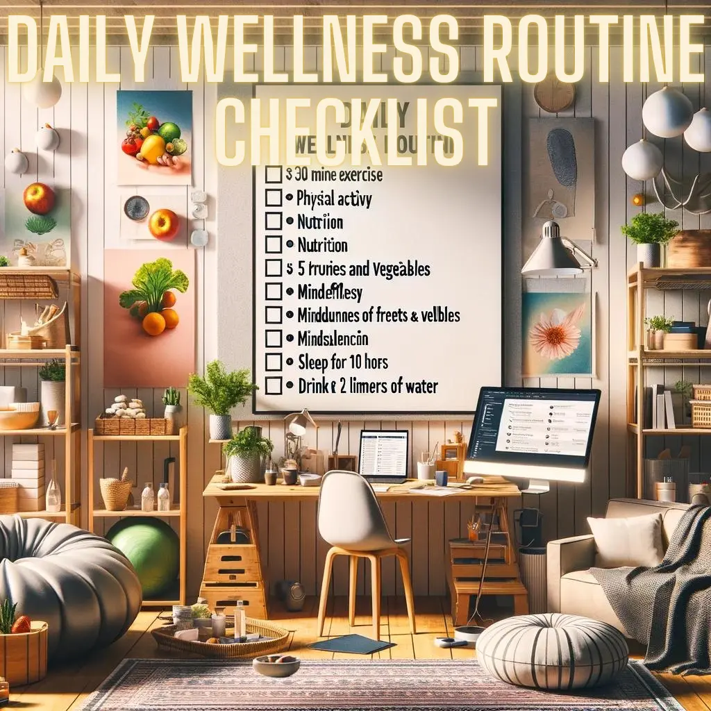 Daily wellness routine checklist