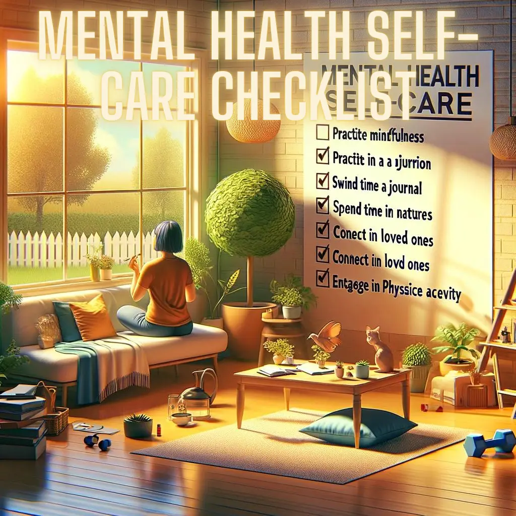 Mental health self-care checklist