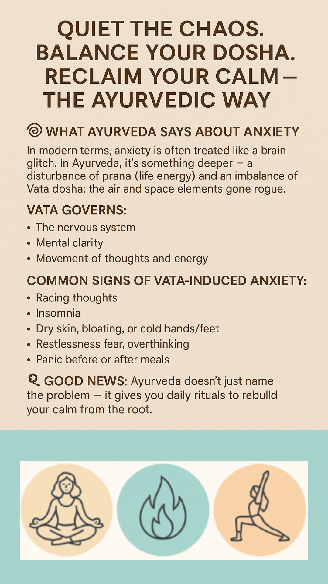 quiet the chaos, Ayurveda and Anxiety